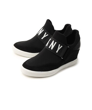 【SALE】DKNY ダナキャランニューヨーク COSMOS WEDGE SNEAKER K2855698 ブラック