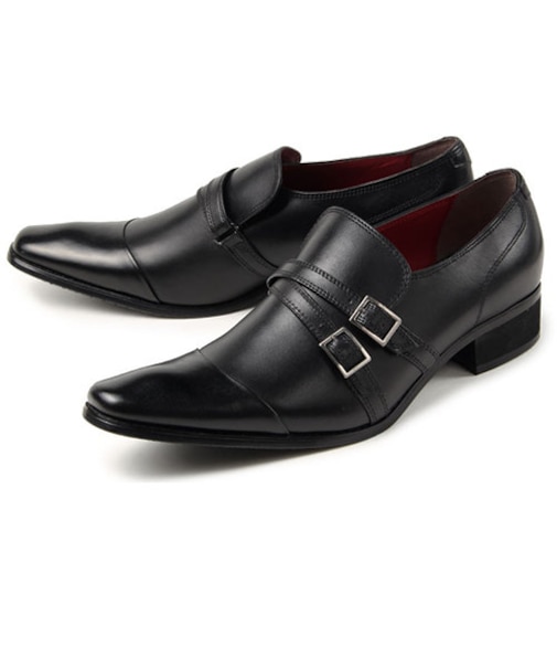 【SALE】BLACK LIST by MADRAS ブラックリスト バイ マドラス メンズ ビジネスシューズ モンクストラップ BC6006 ブラック