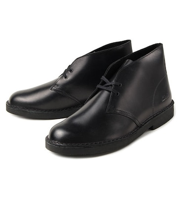 CLARKS 黒 レザー（Clarks クラークス 26 ウィーバーブーツ シボ革 