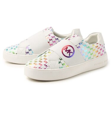 【SALE】MICHAEL KORS マイケルコース プラットフォームスニーカー JORDANA ROSALEEN MK100459C ホワイト/レインボー