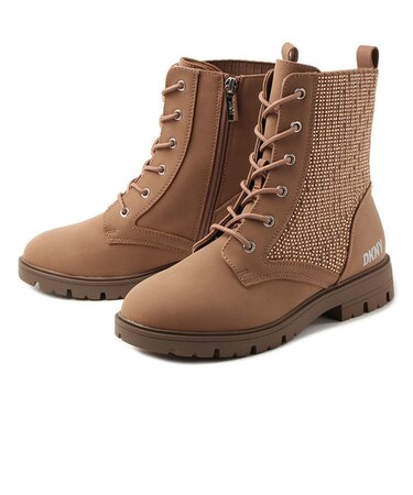 【SALE】【22cm～24cm】DKNY ダナキャランニューヨーク レースアップブーツ STASSI MENIA DKN929 タン
