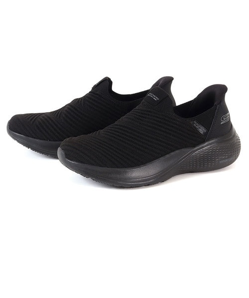 SKECHERS スケッチャーズ　　　　SLIP-ON BBK WIDE FIT SKECHERS スケッチャーズ レディース スニーカー スリップインズ