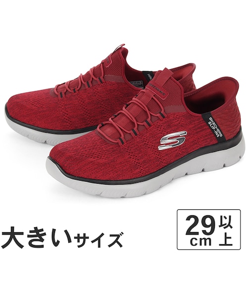 大きいサイズ【29cm 30cm】SKECHERS スケッチャーズ SLIP-INS スリップインズ サミッツ キーペース 232469W RDBK レッド/ブラック