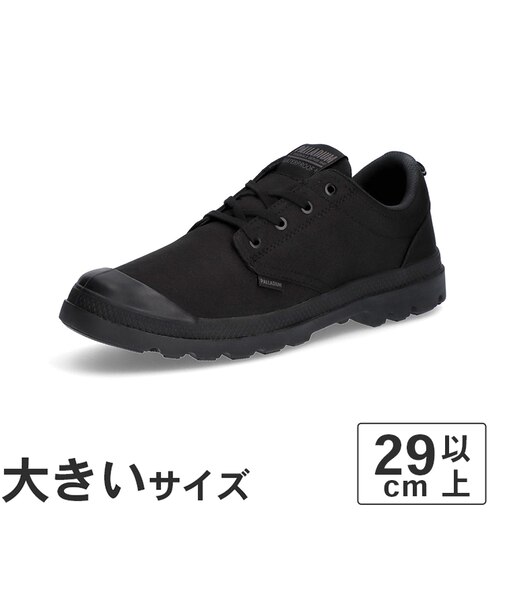 大きいサイズ【29cm 30cm】PALLADIUM パラディウム PAMPA LO SEEKR2 LT+WP+ パンパ ロー シーカー 2 ライト ウォータープルーフ 74443-010 ブラック/ブラック