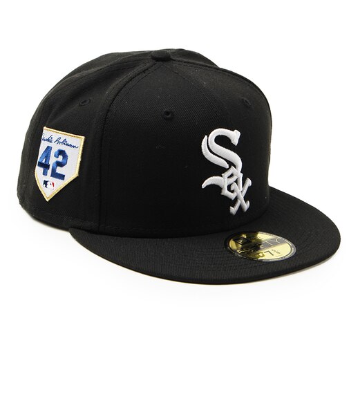 【海外限定 日本未発売】ジャッキー・ロビンソンデー ホワイトソックス キャップ 帽子 NEW ERA ニューエラ 59FIFTY CHICAGO WHITE SOX 60350385 ブラック/ホワイト