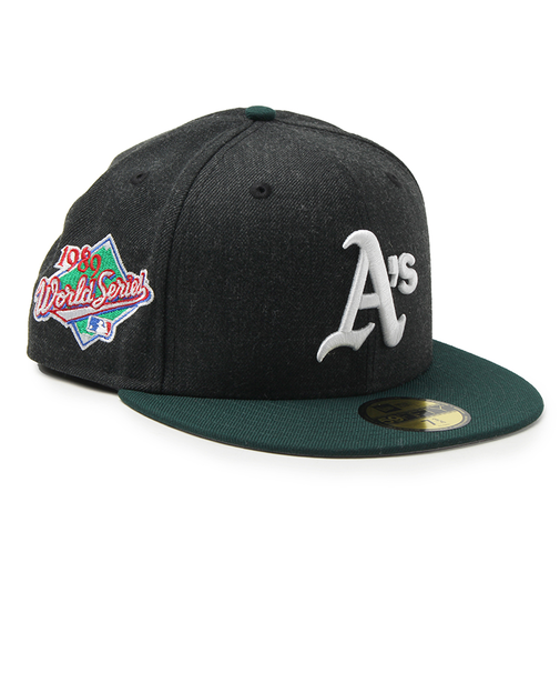 【海外限定 日本未発売】アスレチックス キャップ 帽子 NEW ERA ニューエラ 59FIFTY WORLD SERIES 1989 OAKLAND ATHLETICS 70805224 ブラック
