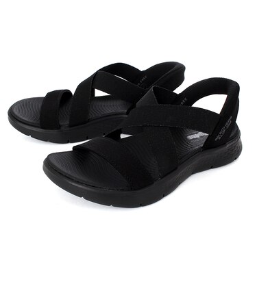 SKECHERS スケッチャーズ SLIP-INS スリップインズ ゴーウォーク フレックス サンダル グリマーアップ 141489 BBK GRY