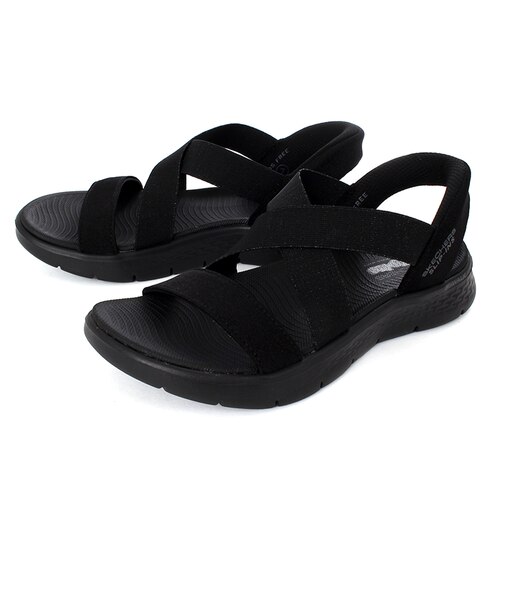SKECHERS スケッチャーズ SLIP-INS スリップインズ ゴーウォーク フレックス サンダル グリマーアップ 141489 BBK GRY