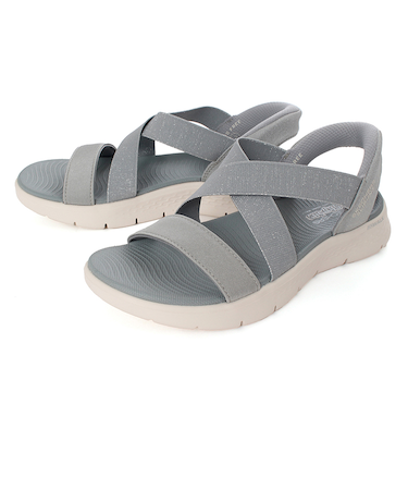 SKECHERS スケッチャーズ SLIP-INS スリップインズ ゴーウォーク フレックス サンダル グリマーアップ 141489 BBK GRY