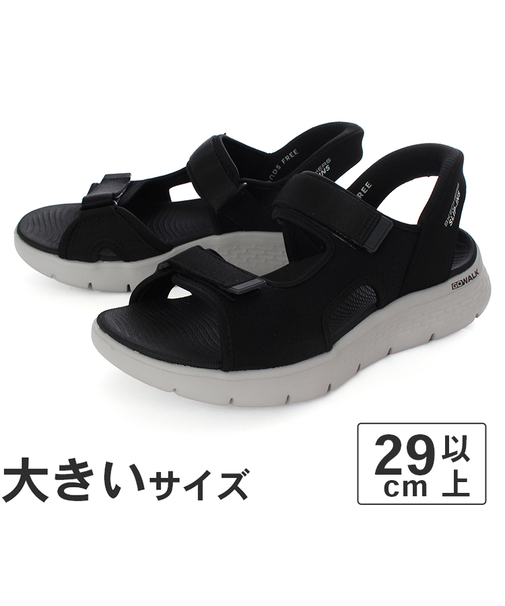大きいサイズ【29cm 30cm】SKECHERS スケッチャーズ SLIP-INS スリップインズ ゴーウォーク フレックス SD イージー エントリー 229210 BKGY ブラック/グレー