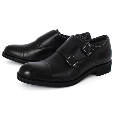 texcy luxe テクシーリュクス メンズ ゴアテックス 防水ビジネスシューズ モンクストラップ TU-8015 ブラック