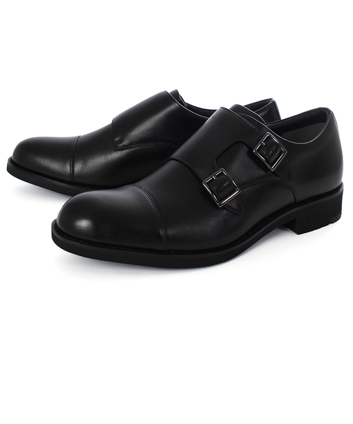 texcy luxe テクシーリュクス メンズ ゴアテックス 防水ビジネスシューズ モンクストラップ TU-8015 ブラック