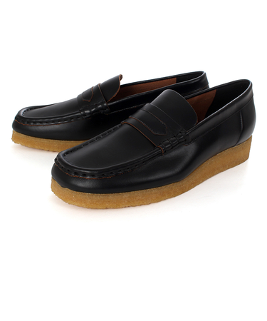 Clarks Originals クラークス オリジナルズ WALLABEE LOAFER レディース ワラビーローファー 26177721 ブラックスムースレザー