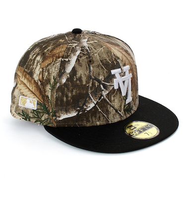 【海外限定 日本未発売】ドジャース キャップ 帽子NEW ERA ニューエラ 59FIFTY Los Angeles Dodgers UPSIDE DOWN リアルツリーカモ/ブラック