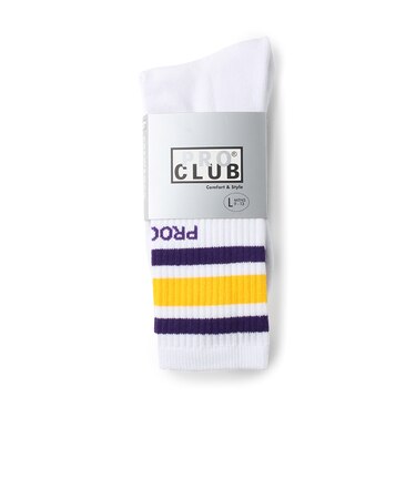 PRO CLUB プロクラブ メンズ ストライプ クルーソックス STRIPE CREW SOCK 03PC0902