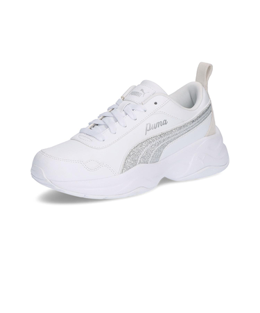 PUMA プーマ ウィメンズ シリア モード グリッター 405082-01 ホワイト/シルバー