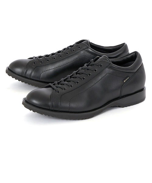 【美品】REGAL オールブラックレザー スニーカー REGAL リーガル メンズ ゴアテックス 防水 レースアップレザー