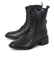 PIEDI NUDI ピエディヌーディ レディース 本革 レースアップブーツ 14302 ブラック