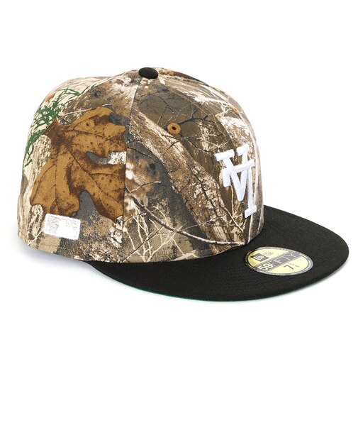【海外限定 日本未発売】ドジャース キャップ 帽子 NEW ERA ニューエラ 59FIFTY Los Angeles Dodgers UPSIDE DOWN リアルツリーカモ/ブラック