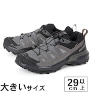 大きいサイズ【29cm 30cm】SALOMON サロモン X ULTRA 360 LEATHER GORE-TEX エックス ウルトラ 360 レザー ゴアテックス L47571400 シャークスキン/キャッスルロック