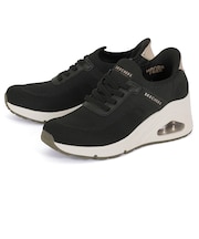 SKECHERS スケッチャーズ SLIP-INS スリップインズ ウノ ウェッジ スリップ N ニット 177531 BLK OFWT