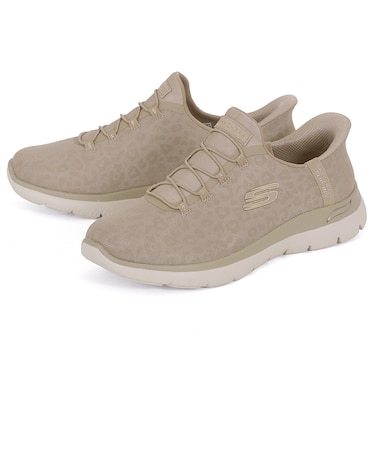 SKECHERS スケッチャーズ SLIP-INS スリップインズ アーチフィット サミッツ ラックス レオパード 150750W BKGD TPGD