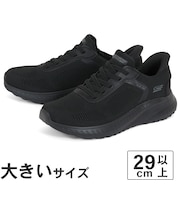 大きいサイズ【29cm 30cm 31cm】SKECHERS スケッチャーズ SLIP-INS スリップインズ ボブス スクワッド カオス ソリッド ステップ 118312W BBK ブラック