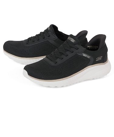 SKECHERS スケッチャーズ SLIP-INS BOBS SQUAD CHAOS CURRENT MUSE スリップインズ ボブス スクワッド カオス カレント ミューズ 117497W BKGD NTGD