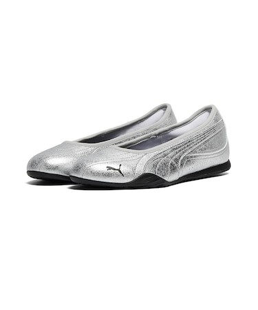 PUMA プーマ CATCH SOLEIL BALLERINA ME キャッチ ソレイユ バレリーナ メタリック 405843-01 シルバー/ブラック