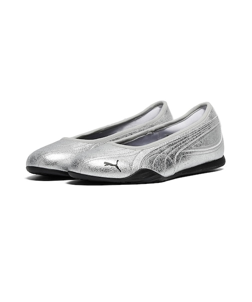 PUMA プーマ CATCH SOLEIL BALLERINA ME キャッチ ソレイユ バレリーナ メタリック 405843-01 シルバー/ブラック