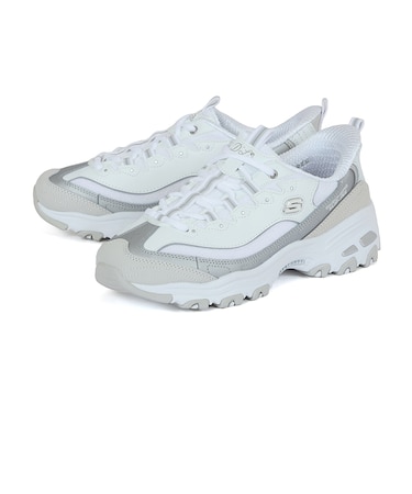 SKECHERS スケッチャーズ SLIP-INS スリップインズ ディーライツ スムース ノスタルジア 150537-WSL ホワイト/シルバー