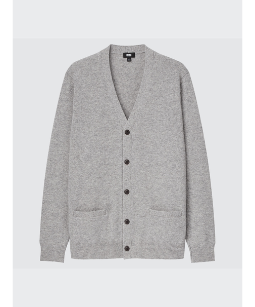 プレミアムラムVネックカーディガン（長袖）