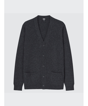 プレミアムラムVネックカーディガン（長袖）