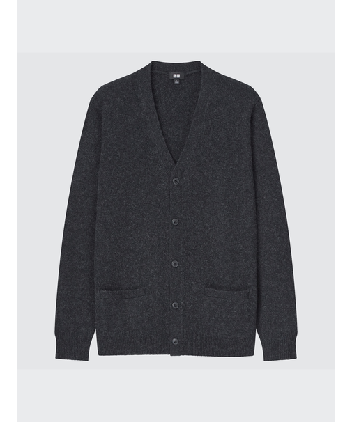 プレミアムラムVネックカーディガン（長袖）