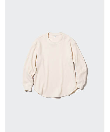 ワッフルクルーネックＴ（長袖）