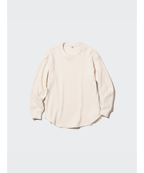 ワッフルクルーネックＴ（長袖）