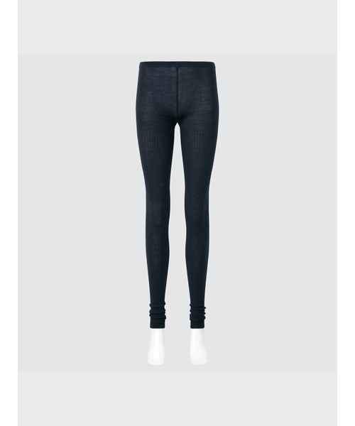 14分丈ヒートテック ロングレギンス L/XL ブラック ヒートテックニットレギンス（リブ・14分丈）｜ユニクロの通販｜&mall