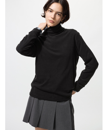 ヒートテックフリースタートルネックT