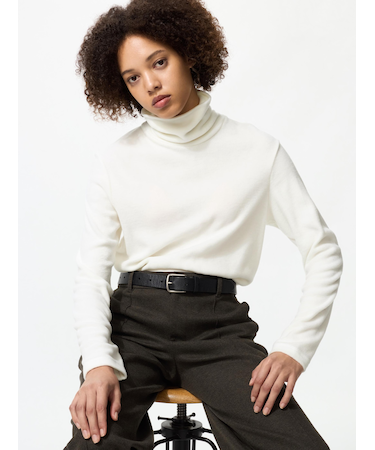 ヒートテックフリースタートルネックT