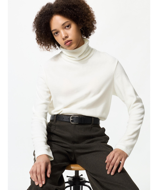 ヒートテックフリースタートルネックT