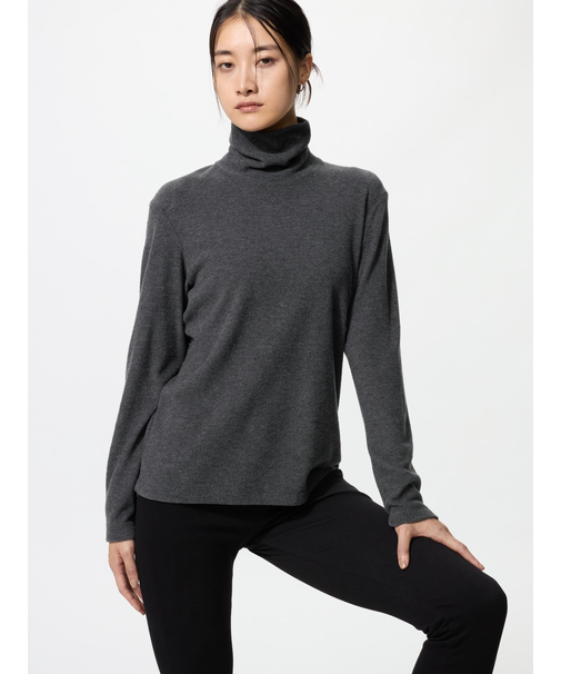 ヒートテックフリースタートルネックT