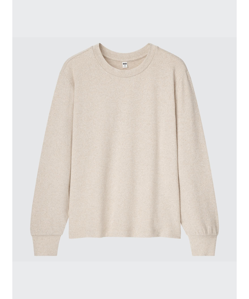 ソフトニットパフスリーブクルーネックT(長袖)