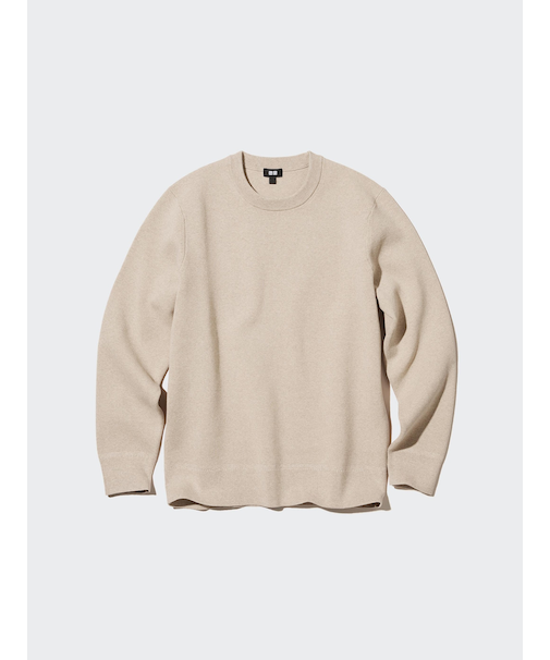 ウォッシャブルストレッチミラノリブクルーネックセーター