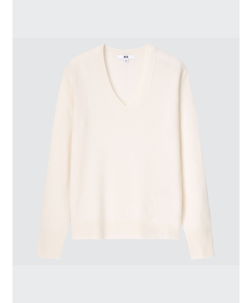 カシミヤVネックセーター（長袖）