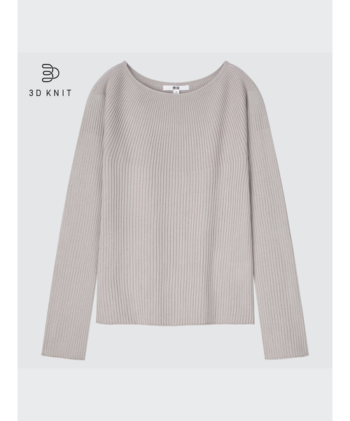 3Dリブボートネックセーター（長袖）｜ユニクロの通販｜&mall