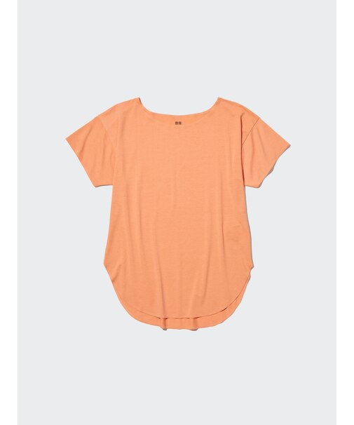 エアリズムシームレスボートネックロングT（半袖）