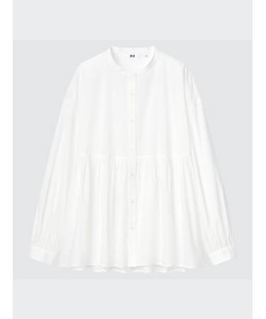 コットンギャザーブラウス（長袖）