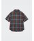 マドラスチェックプルオーバーシャツ（半袖）