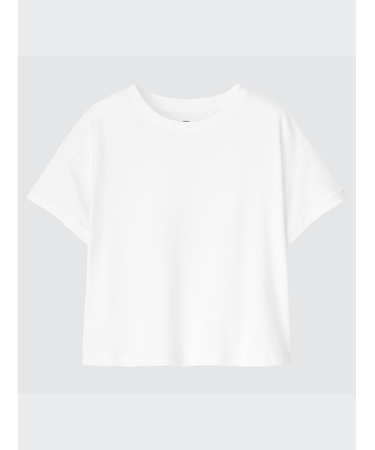 GIRLS エアリズムコットンクロップドTシャツ(半袖)