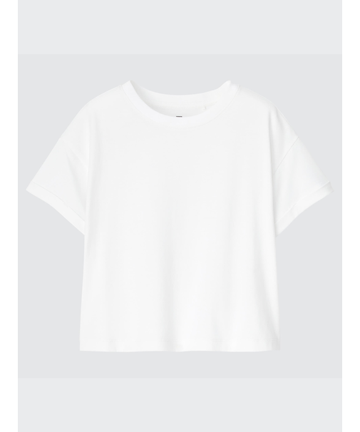 GIRLS エアリズムコットンクロップドTシャツ(半袖)